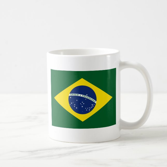 Taza De Café Bandera del Brasil (Derecha)