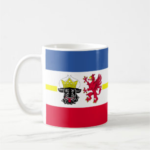 Taza De Café Bandera del café de Mecklemburgo-Pomerania Occiden