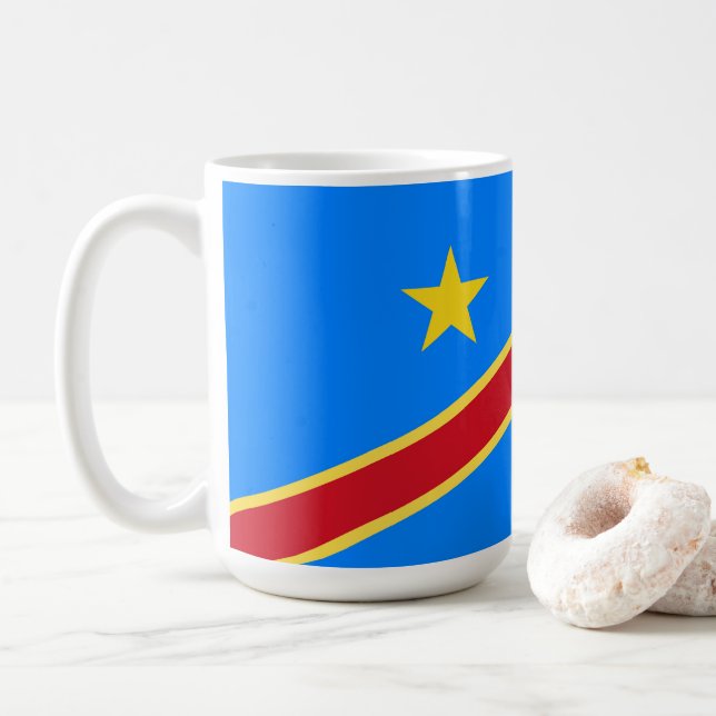 Taza De Café Bandera del Congo (Con donut)