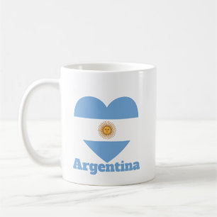 Taza De Café Bandera del Corazón de Argentina