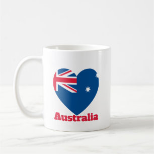 Taza De Café Bandera del Corazón de Australia