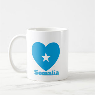 Taza De Café Bandera del Corazón de Somalia