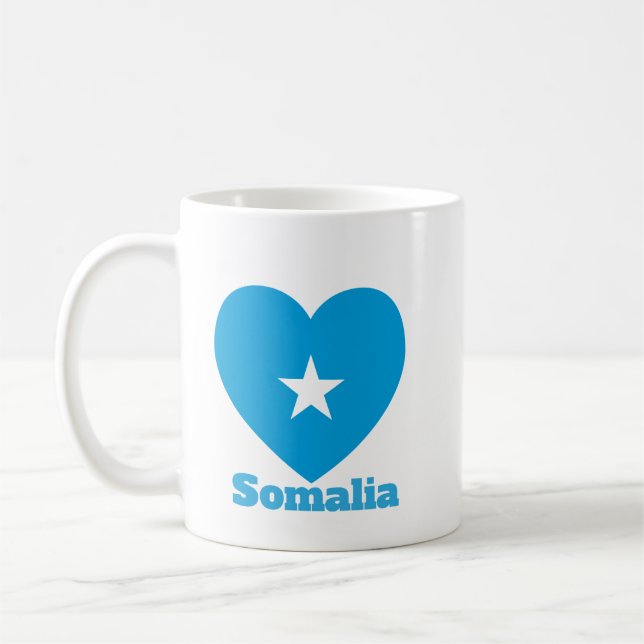 Taza De Café Bandera del Corazón de Somalia (Izquierda)