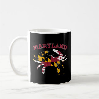 Taza De Café Bandera del Crab Azul del estado de Maryland