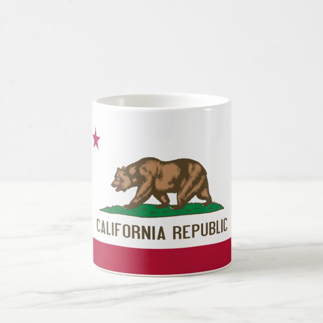 Taza De Café Bandera del estado de California (Centro)