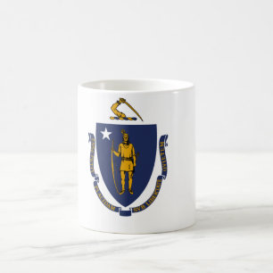 Taza De Café Bandera del estado de Massachusetts