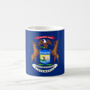 Taza De Café Bandera del estado de Michigan