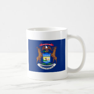 Taza De Café Bandera del estado de Michigan