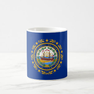 Taza De Café Bandera del Estado de New Hampshire