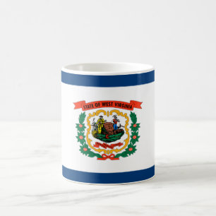 Taza De Café Bandera del Estado de Virginia Occidental