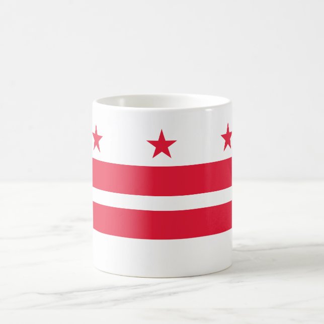 Taza De Café Bandera del estado de Washington DC (Centro)