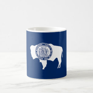 Taza De Café Bandera del estado de Wyoming