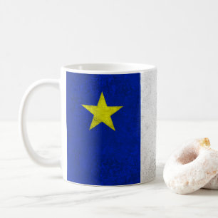 Taza De Café Bandera del Grunge apenado Acadia