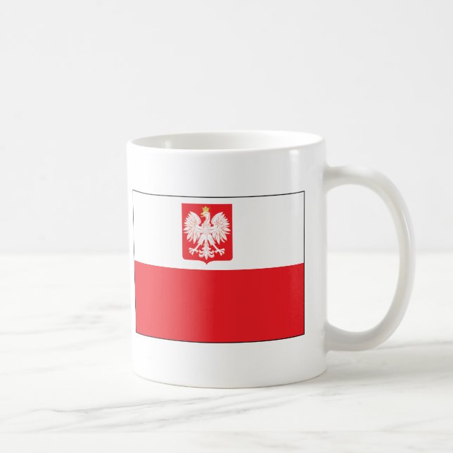 Taza De Café Bandera del Halcón Polaco (Derecha)