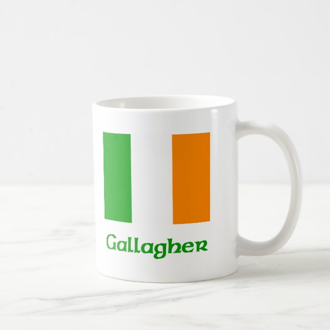 Taza De Café Bandera del irlandés de Gallagher (Derecha)
