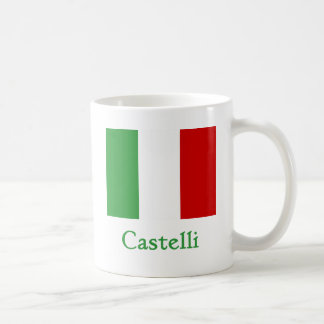 Taza De Café Bandera del italiano de Castelli