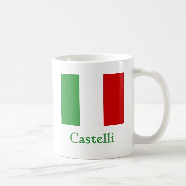 Taza De Café Bandera del italiano de Castelli (Derecha)