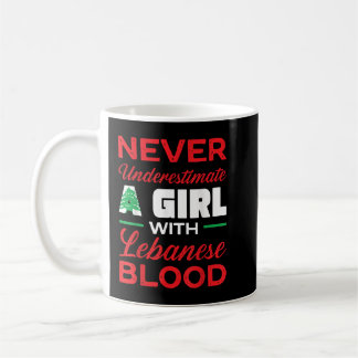 Taza De Café Bandera del Líbano Beirut Lobnan Lover Chica liban