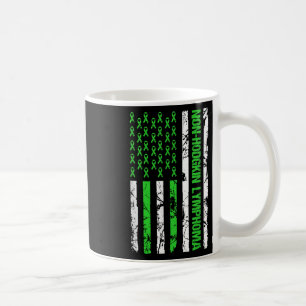 Taza De Café Bandera del linfoma no Hodgkin Lime Cinta Verde