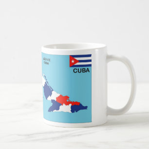 Taza De Café Bandera del mapa político de Cuba