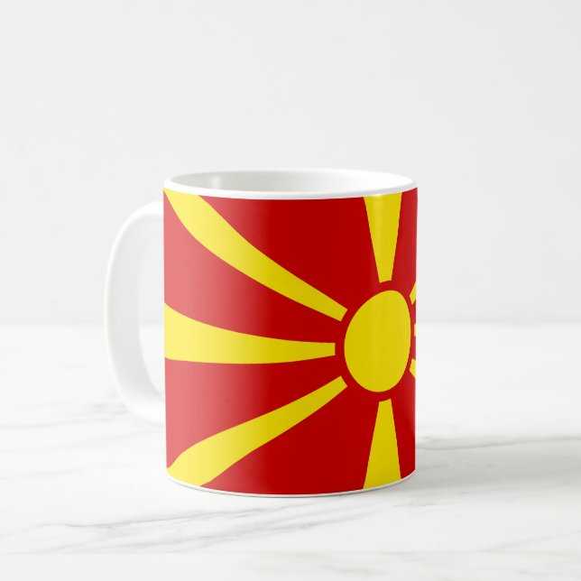 Taza De Café Bandera del Norte de Macedonia (Anverso izquierdo)