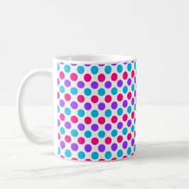 Taza De Café Bandera del Orgullo Androgino Colores Polkadots