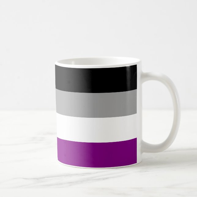 Taza De Café Bandera del Orgullo Asexual (Derecha)