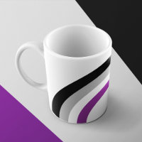 Bandera del orgullo asexual arco iris Monograma ca