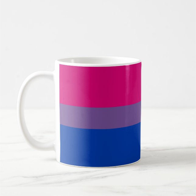 Taza De Café Bandera del Orgullo Bisexual (Izquierda)