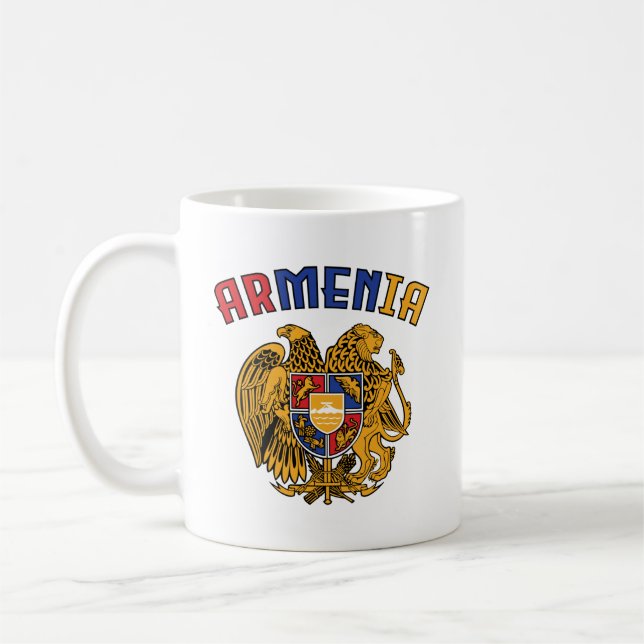 Taza De Café Bandera del orgullo de Armenia (Izquierda)