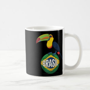 Taza De Café Bandera del Orgullo de Brasil Toucan Brasil Balón