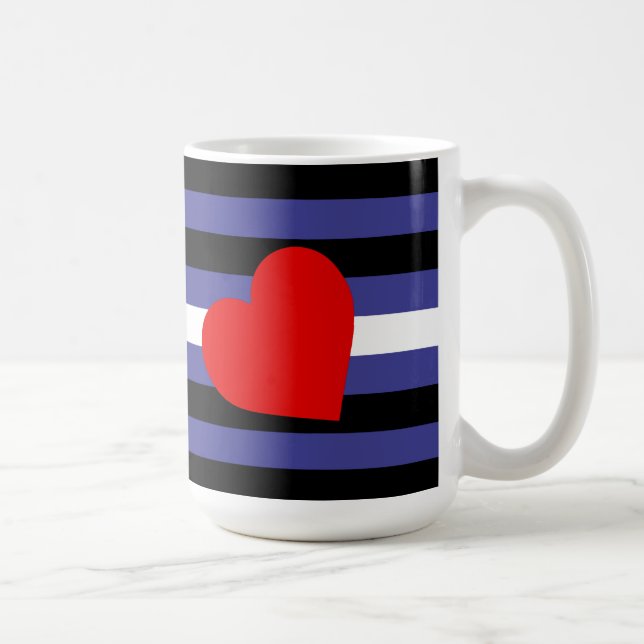 Taza De Café Bandera del Orgullo de Cuero (Derecha)