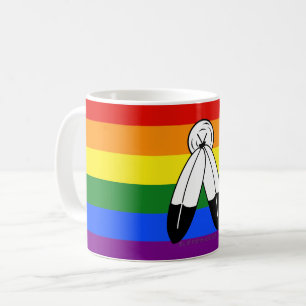 Taza De Café bandera del orgullo de dos espíritus de SlipperyJo