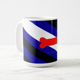 Taza De Café Bandera del orgullo del juego de cachorros de Slip