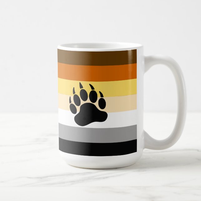 Taza De Café Bandera del Orgullo del Oso (Derecha)
