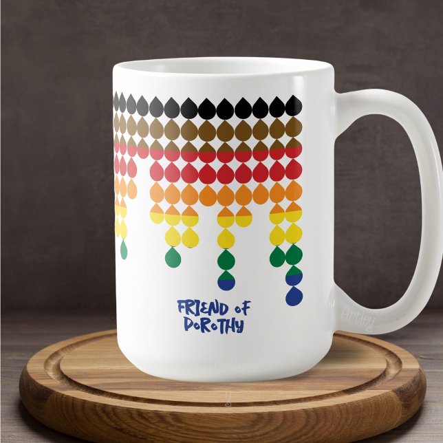 Taza De Café Bandera del Orgullo Gay Filadelfia Nombre Frase Mu (Subido por el creador)