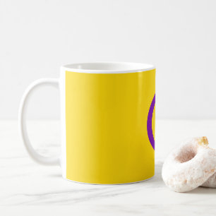Taza De Café Bandera del orgullo intersexual de SlipperyJoe's f