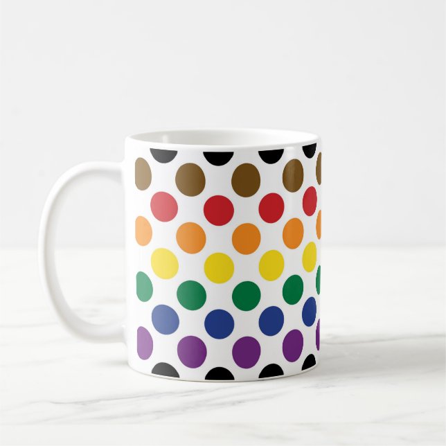 Taza De Café Bandera del Orgullo Iris de Filadelfia (Izquierda)