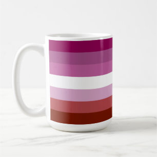 Taza De Café bandera del orgullo lésbico femenino de SlipperyJo