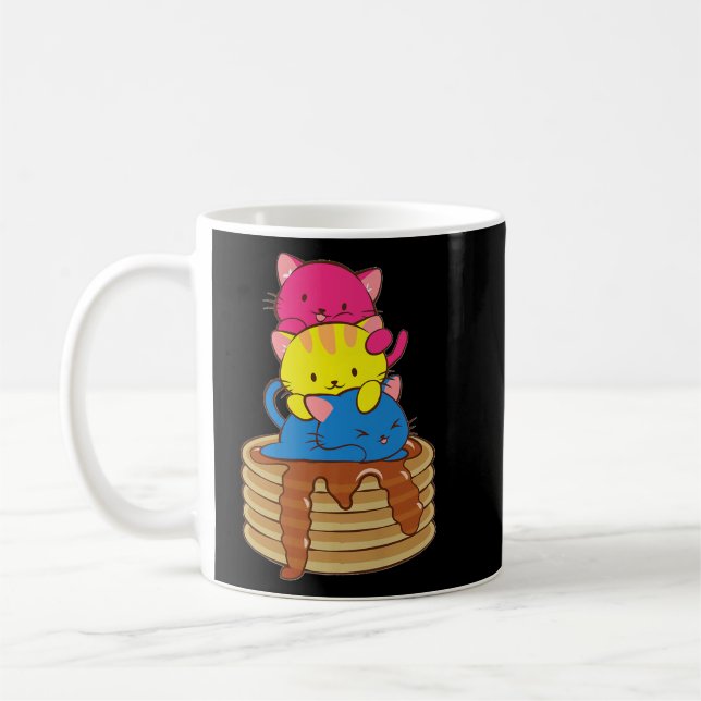 Taza De Café Bandera del Orgullo Pansexual Cute el Orgullo LGBT (Izquierda)