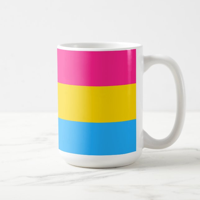 Taza De Café Bandera del orgullo pansexual LGBTQ (Derecha)