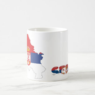 Taza De Café Bandera del país serbio