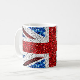 Taza De Café Bandera del Reino Unido azul rojo brillante purpur