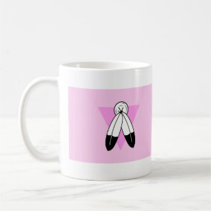 Taza De Café Bandera del Triángulo Rosa de Dos Espíritus