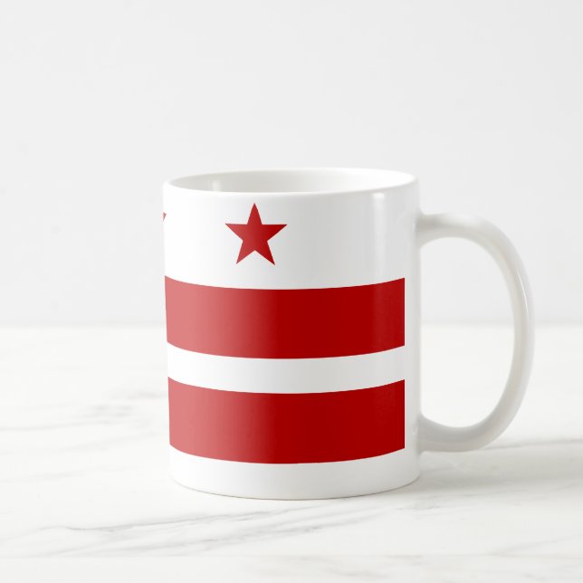 Taza De Café Bandera del Washington DC (Derecha)