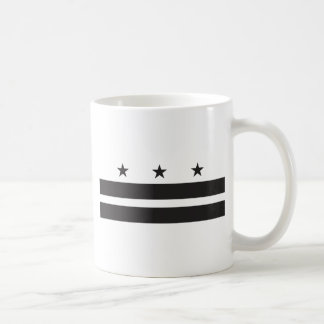 Taza De Café Bandera del Washington DC - negro