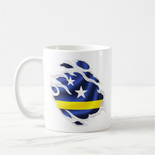 Taza De Café Bandera desgarrada de Curaçao
