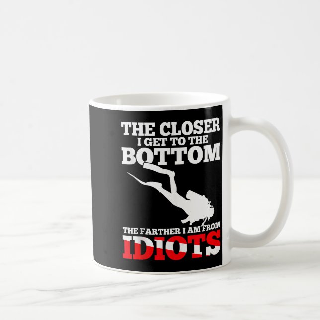 Taza De Café Bandera divertida de buceo cita de buceo Gif de bu (Derecha)