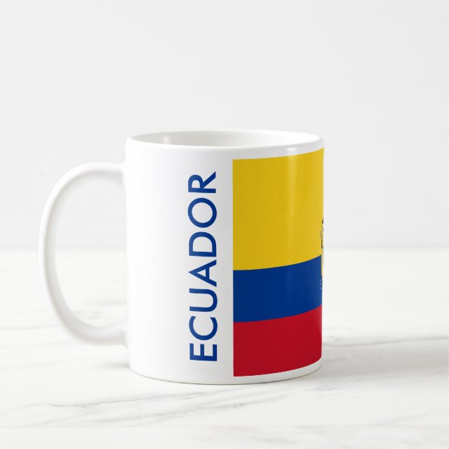 TAZA DE CAFÉ BANDERA ECUADOR (Izquierda)