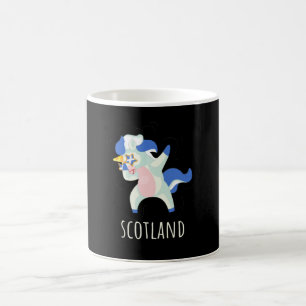 Taza De Café Bandera escocesa Dabbing Unicorn